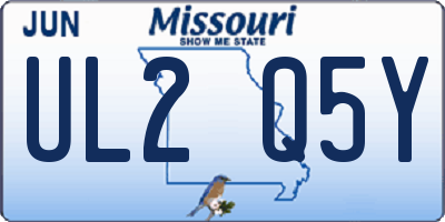 MO license plate UL2Q5Y