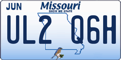 MO license plate UL2Q6H