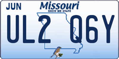 MO license plate UL2Q6Y