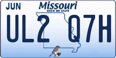MO license plate UL2Q7H