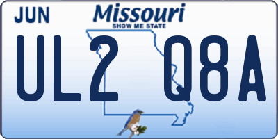 MO license plate UL2Q8A