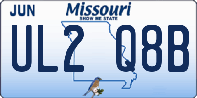 MO license plate UL2Q8B