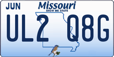 MO license plate UL2Q8G