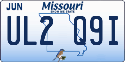 MO license plate UL2Q9I