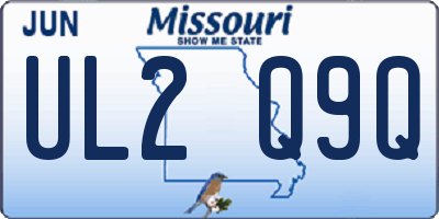 MO license plate UL2Q9Q