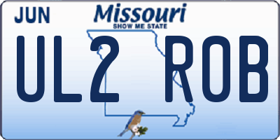 MO license plate UL2R0B