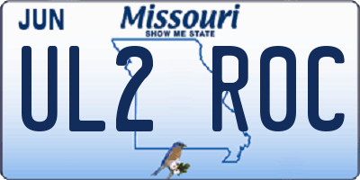 MO license plate UL2R0C