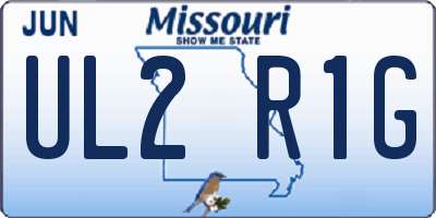 MO license plate UL2R1G