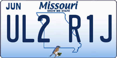 MO license plate UL2R1J