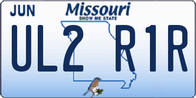 MO license plate UL2R1R