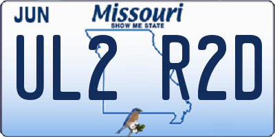MO license plate UL2R2D