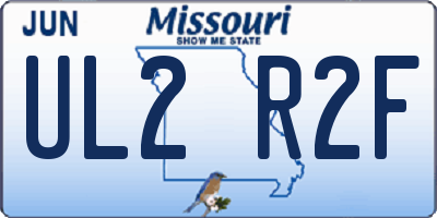 MO license plate UL2R2F