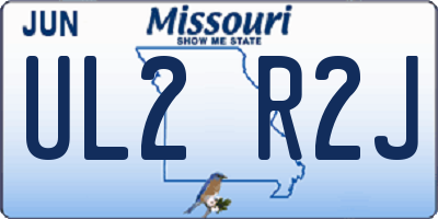 MO license plate UL2R2J