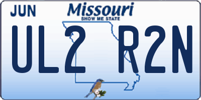 MO license plate UL2R2N