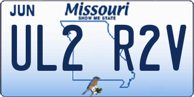 MO license plate UL2R2V