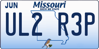 MO license plate UL2R3P