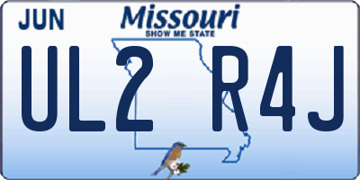 MO license plate UL2R4J