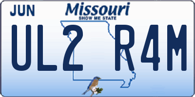MO license plate UL2R4M