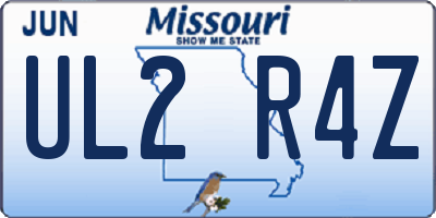 MO license plate UL2R4Z