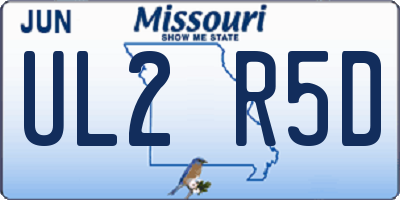MO license plate UL2R5D