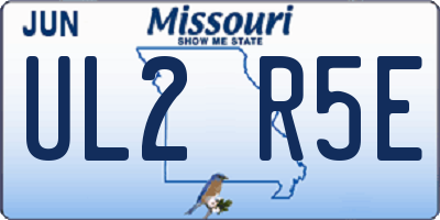 MO license plate UL2R5E