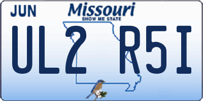 MO license plate UL2R5I