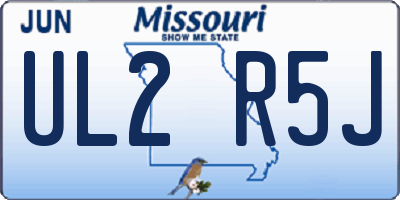 MO license plate UL2R5J