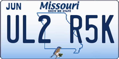 MO license plate UL2R5K