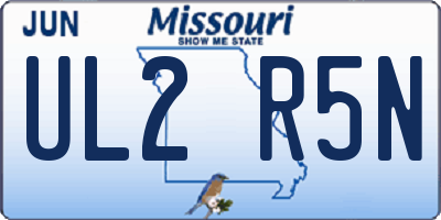 MO license plate UL2R5N