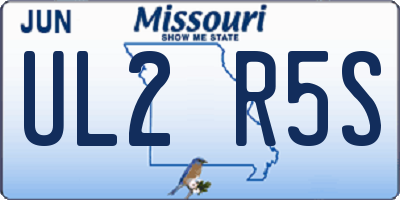 MO license plate UL2R5S