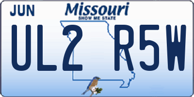 MO license plate UL2R5W