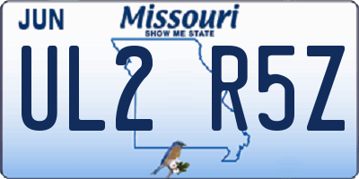 MO license plate UL2R5Z
