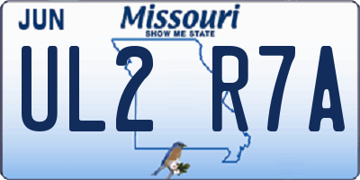 MO license plate UL2R7A