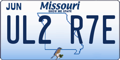 MO license plate UL2R7E