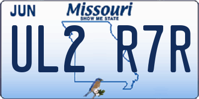 MO license plate UL2R7R