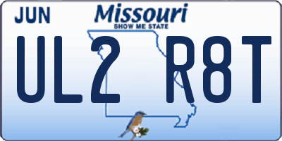 MO license plate UL2R8T