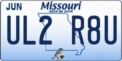 MO license plate UL2R8U