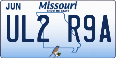 MO license plate UL2R9A