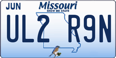 MO license plate UL2R9N
