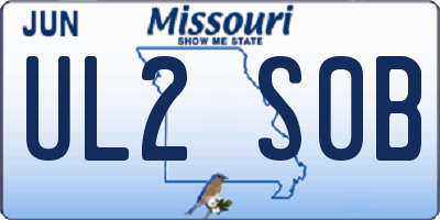 MO license plate UL2S0B