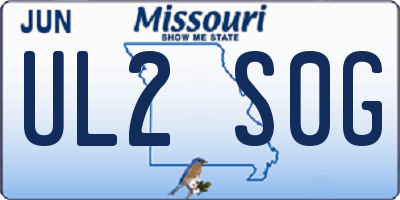 MO license plate UL2S0G