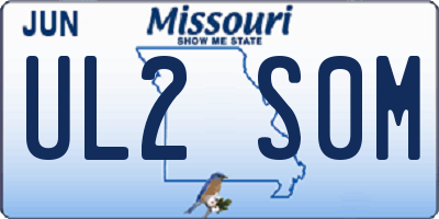 MO license plate UL2S0M