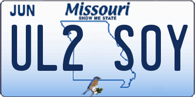 MO license plate UL2S0Y