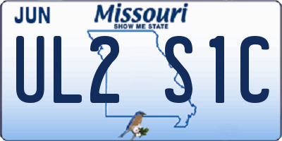MO license plate UL2S1C