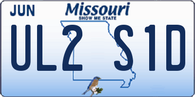 MO license plate UL2S1D