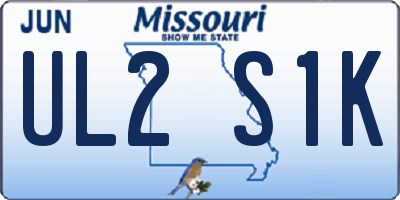 MO license plate UL2S1K