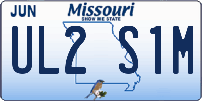 MO license plate UL2S1M