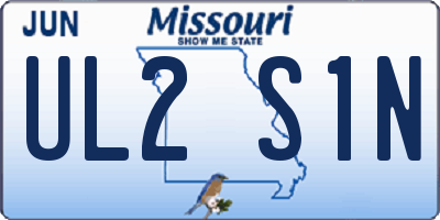 MO license plate UL2S1N