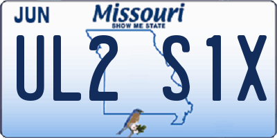 MO license plate UL2S1X