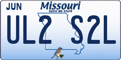 MO license plate UL2S2L